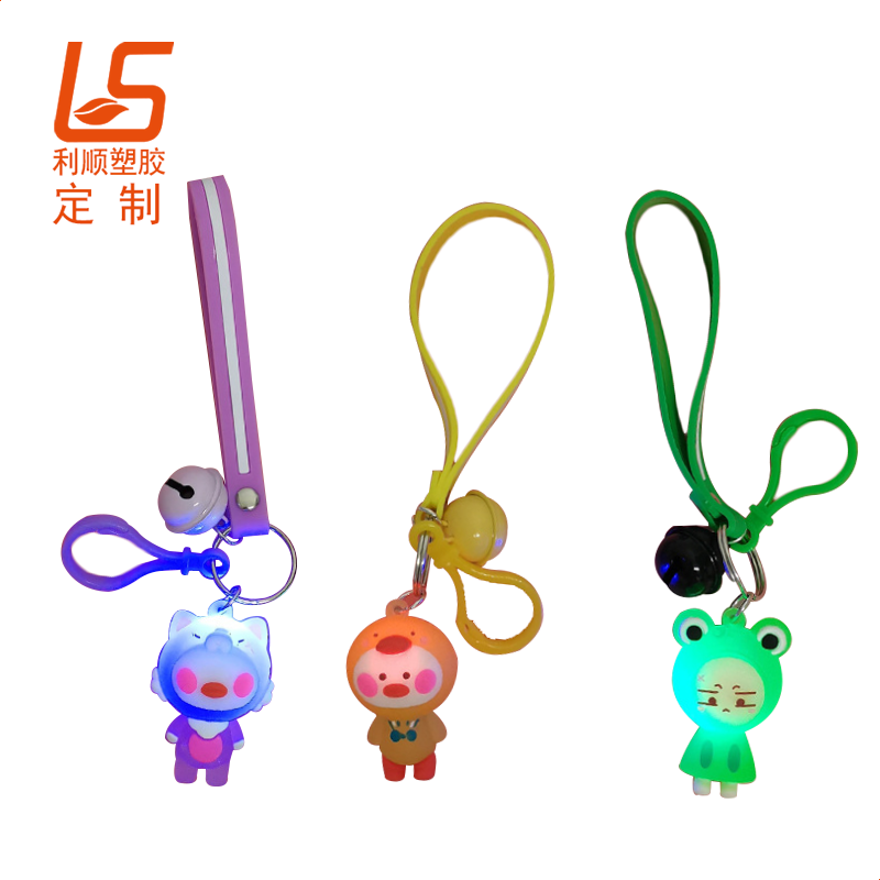 定制夜騎硅膠LED背包閃燈掛件發(fā)光公仔 (1)