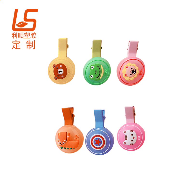 定制PVC軟膠驅(qū)蚊發(fā)夾 滴膠驅(qū)蚊鴨嘴發(fā)夾