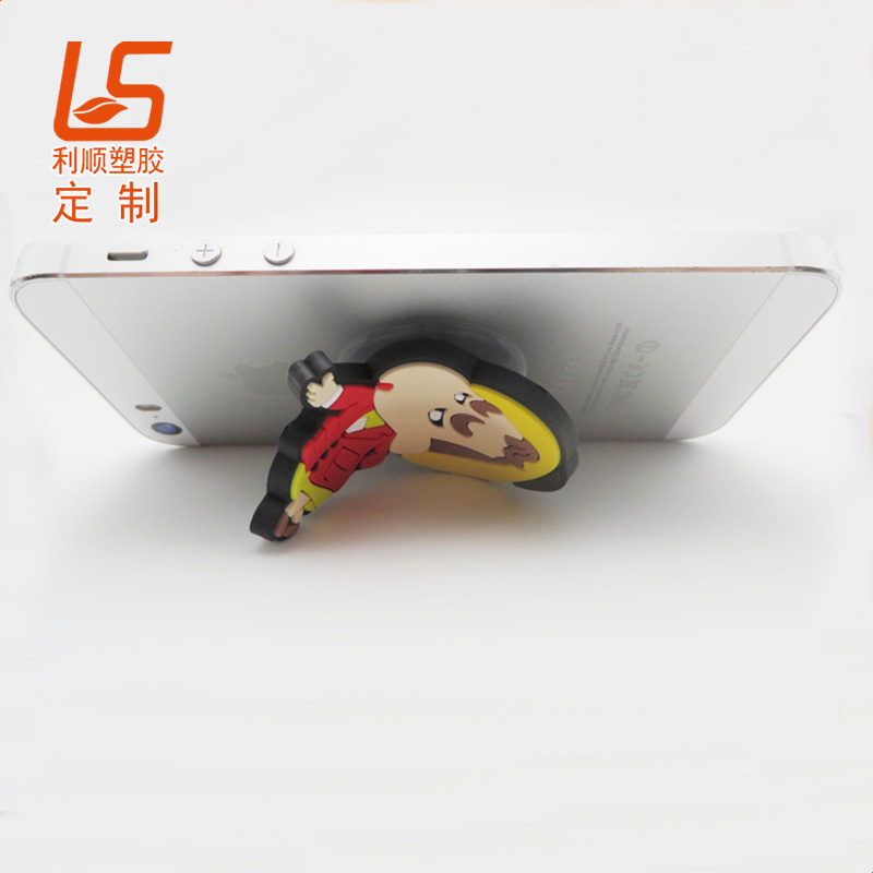 定制PVC公仔吸盤手機支架 硅膠公仔手機吸盤支架
