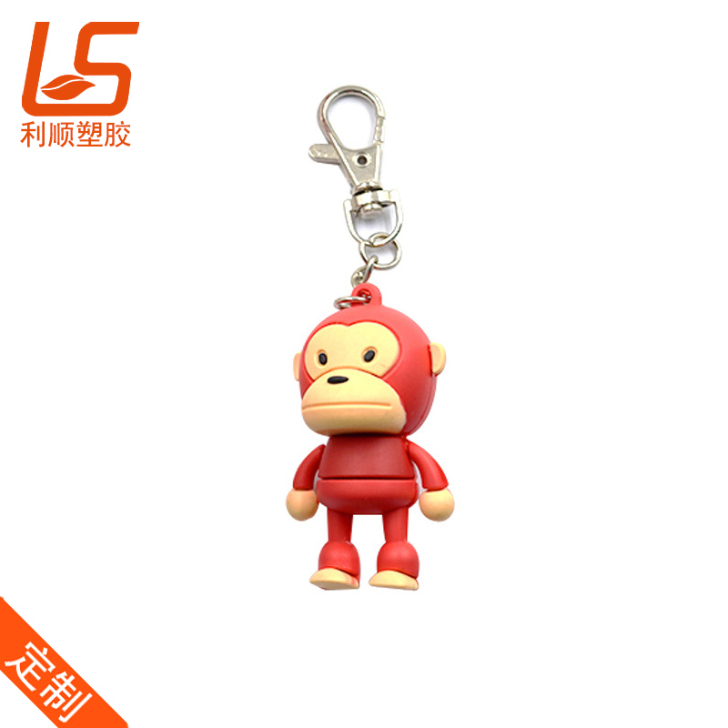 卡通pvc軟膠立體公仔掛件_滴膠公仔掛飾