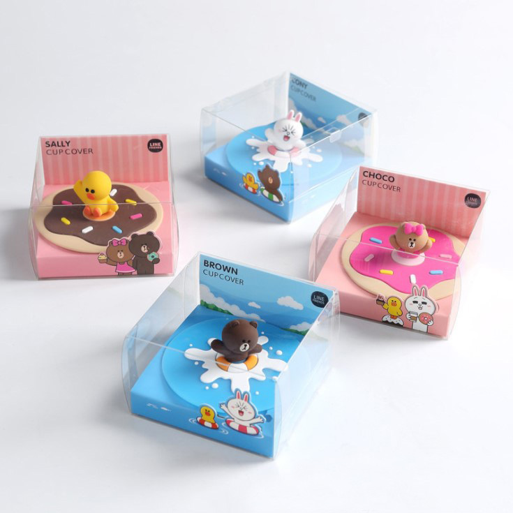 卡通立體公仔硅膠杯蓋硅膠立體公仔杯蓋